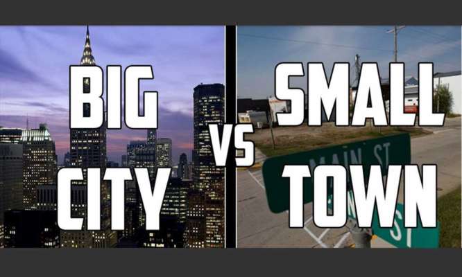 difference between city and country